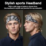 9-Pack Wide Stretchy Sports Headbands for Workouts