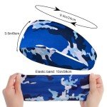 9-Pack Wide Stretchy Sports Headbands for Workouts