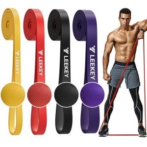 LEEKY Colorful Resistance Band Set for Workouts