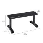 Amazon Basics Flat Weight Workout Bench - Black