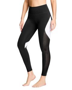 Color Block Mesh Yoga Pants for Women
