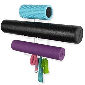 Wallniture Guru Foam Roller and Yoga Mat Rack