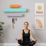Wallniture Guru Foam Roller and Yoga Mat Rack