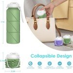 Collapsible 690ML Silicone Water Bottle - BPA Free