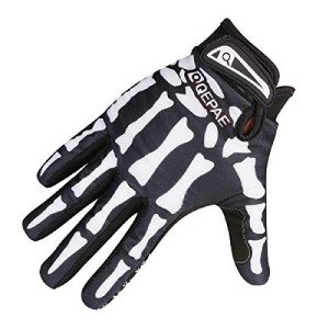 Adjustable Anti-Slip Skeleton Sports Gloves - Black