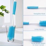 3-Pack Silicone Water Bottle Cleaning Brush Set