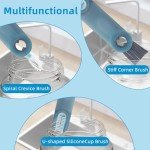 3-Pack Silicone Water Bottle Cleaning Brush Set