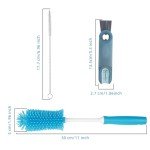 3-Pack Silicone Water Bottle Cleaning Brush Set