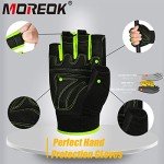 MOREOK Padded Fingerless Weight Lifting Gloves