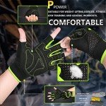 MOREOK Padded Fingerless Weight Lifting Gloves