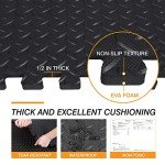 EVA Interlocking Exercise Floor Mats - 6 Tiles
