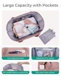 BAGSMART Beige Drawstring Bag for Women Fitness