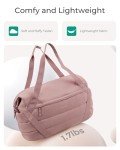 BAGSMART Beige Drawstring Bag for Women Fitness