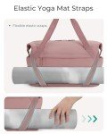 BAGSMART Beige Drawstring Bag for Women Fitness