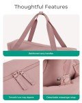 BAGSMART Beige Drawstring Bag for Women Fitness
