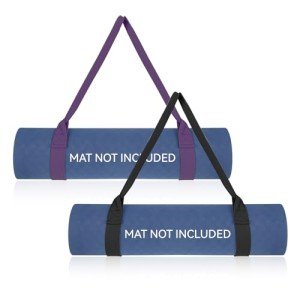 Adjustable Cotton Yoga Mat Strap - 2 Pack