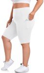 High Waisted Plus Size Biker Shorts with Pockets