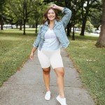 High Waisted Plus Size Biker Shorts with Pockets