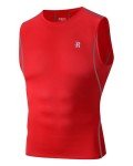 Men's Sleeveless Compression Workout Tank Top - Red
