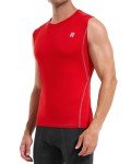 Men's Sleeveless Compression Workout Tank Top - Red