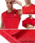 Men's Sleeveless Compression Workout Tank Top - Red