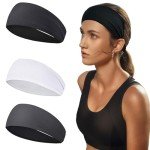3 Pack Stretchy Workout Headbands for All Sports