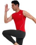 Men's Sleeveless Compression Workout Tank Top - Red