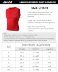 Men's Sleeveless Compression Workout Tank Top - Red