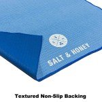 Non-Slip Blue Pilates Reformer Mat Towel