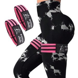 Pink BFR Bands for Glutes and Leg Workouts
