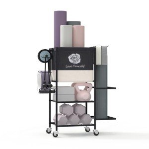 Versatile Home Gym Storage Rack on Wheels