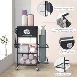 Versatile Home Gym Storage Rack on Wheels