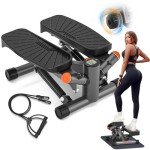 Mini Stair Stepper with Resistance Bands for Home Fitness