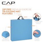 Folding Anti-Tear Fitness Balance Mat - Blue