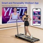 YPOO 2-in-1 Folding Treadmill with Remote Control