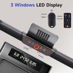 YPOO 2-in-1 Folding Treadmill with Remote Control