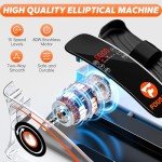 Adjustable Under Desk Elliptical for Home Fitness