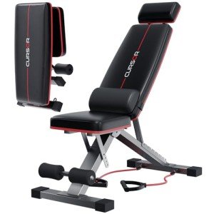 Adjustable Weight Bench with Lumbar Support for Home Gym