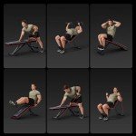 Adjustable Weight Bench with Lumbar Support for Home Gym