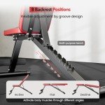 Foldable Weight Bench with 8 Backrests for Home Gym