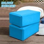 Biguphate Non-Slip Yoga Blocks for Stability, Blue