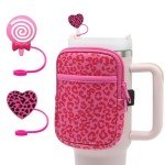 Vortika Water Bottle Pouch with Straw Covers