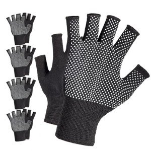 Women’s Fingerless Workout Gloves - 4 Pairs