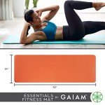 Gaiam Essentials Thick Purple Yoga Mat with Strap