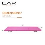 Folding Anti-Tear Fitness Gym Balance Mat - Pink