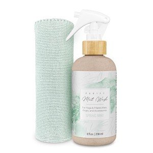 Organic Yoga Mat Cleaner Spray with Microfiber Cloth