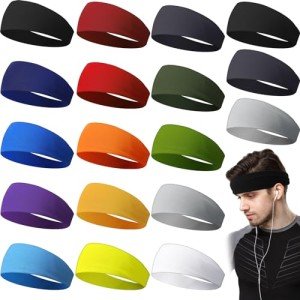 18 Pcs Camo Non-Slip Sweatbands for Fitness