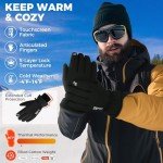 Men's Waterproof Thermal Ski Gloves - Touchscreen