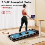 Foldable Incline Treadmill with Handle Bar & APP