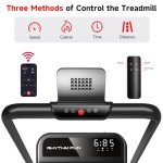 Foldable Incline Treadmill with Handle Bar & APP